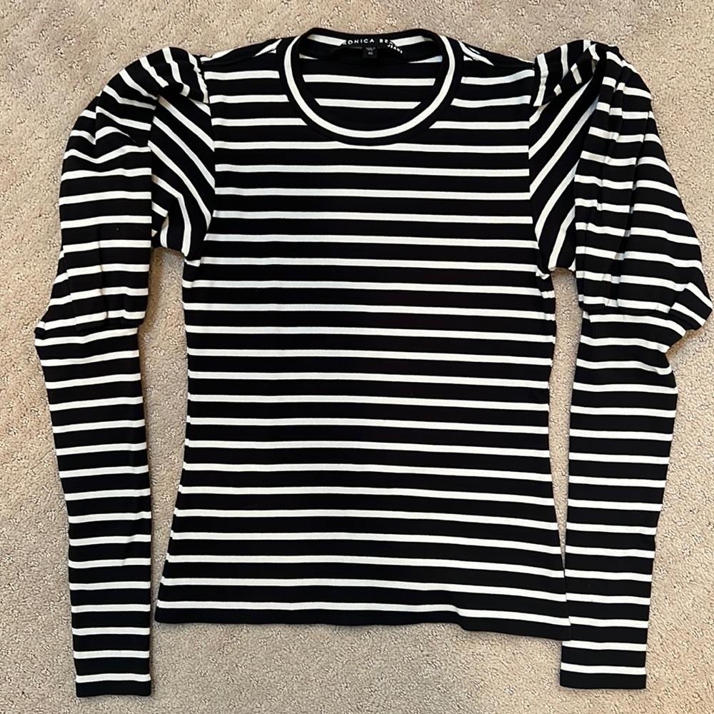 Veronica Beard Balloon Sleeve Top - Like New